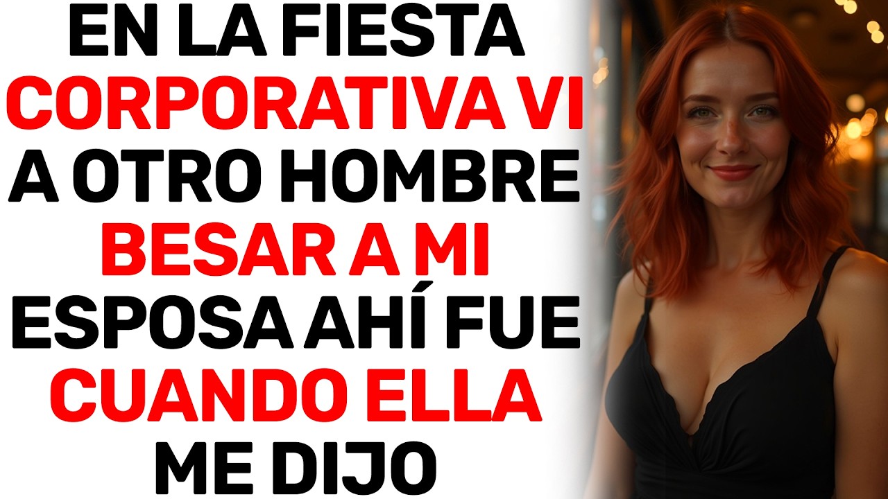 EN LA FIESTA CORPORATIVA VI A OTRO HOMBRE BESAR A MI ESPOSA AHÍ FUE CUANDO ELLA ME DIJO