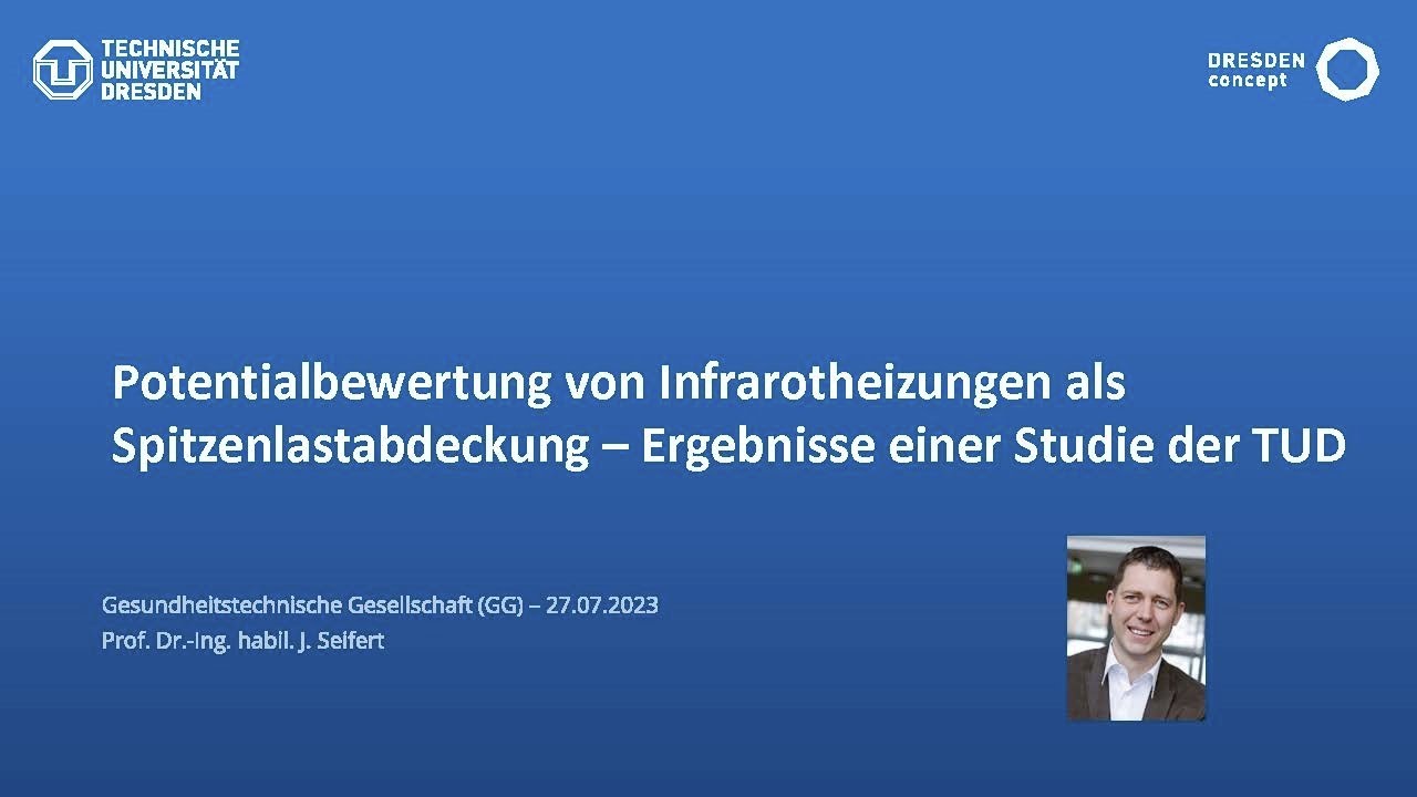 TUD-Studie zur Potentialbewertung von Infrarotheizungen als Spitzenlastabdeckung