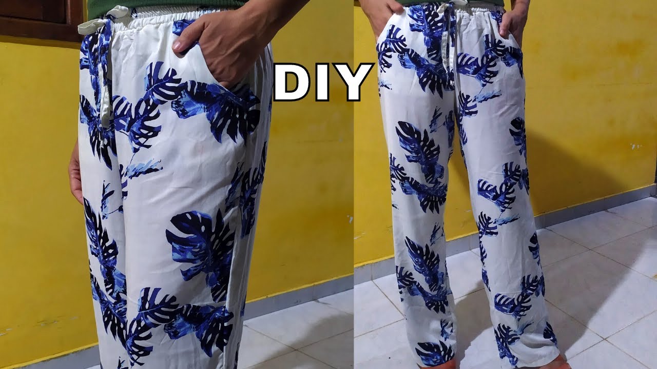 CALÇA DE VISCOSE CORTE RETO COM BOLSO PASSO A PASSO CORTE E COSTURA