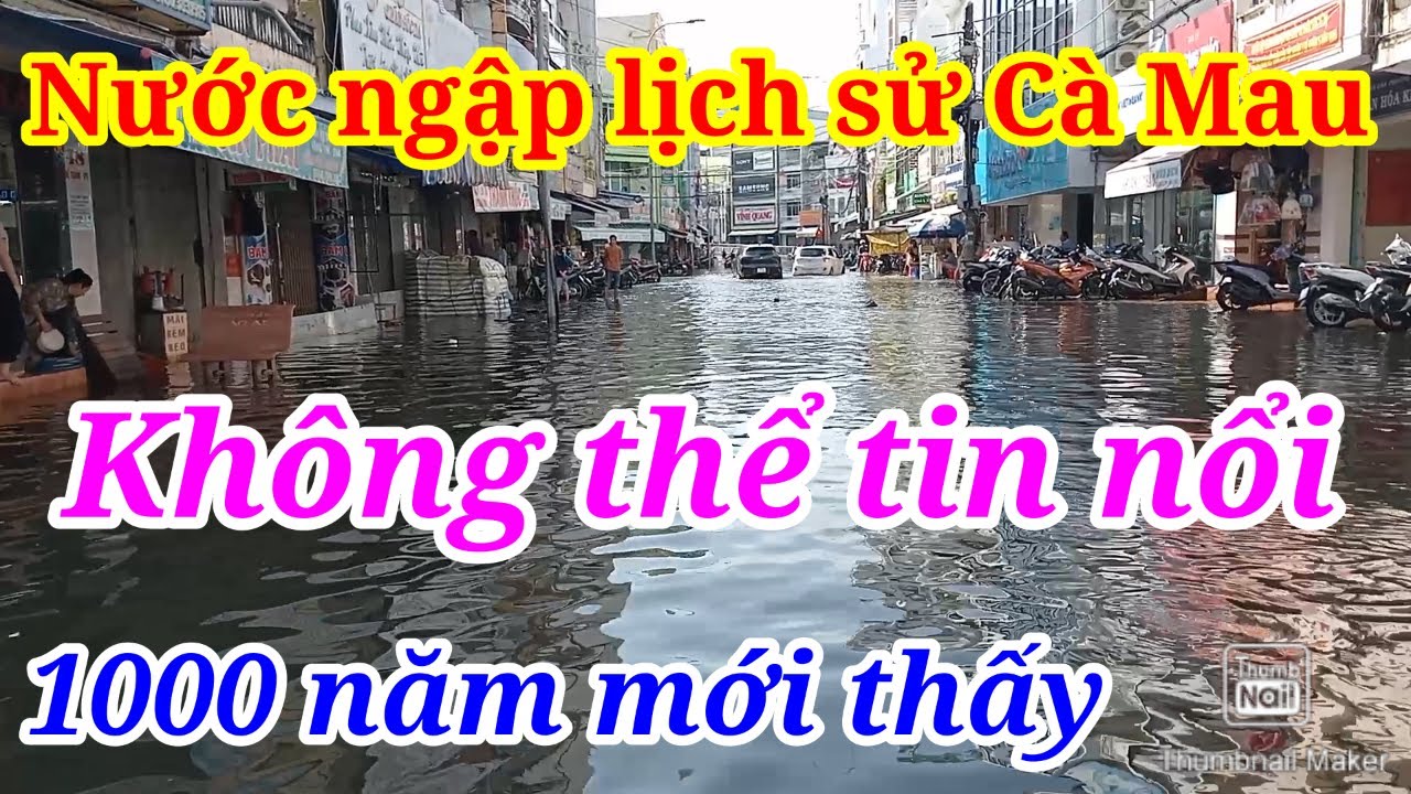 TO&Agrave;N CẢNH Nước Ngập LỊCH SỬ C&agrave; Mau Ch&igrave;m Trong Biển Nước m&ecirc;nh m&ocirc;ng