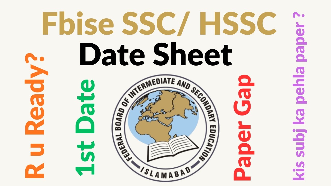 FBISE 1st Annual Examination 2026 Date sheet update