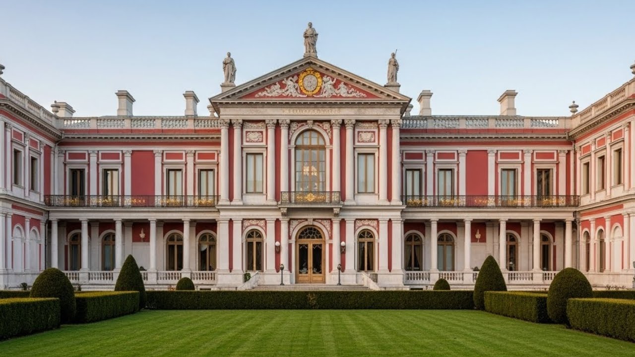 Mega Royal Pink&ndash;White&ndash;Red Palace | Ultra Luxury Modern Royal Mansion (Garden View Cinematic Tour