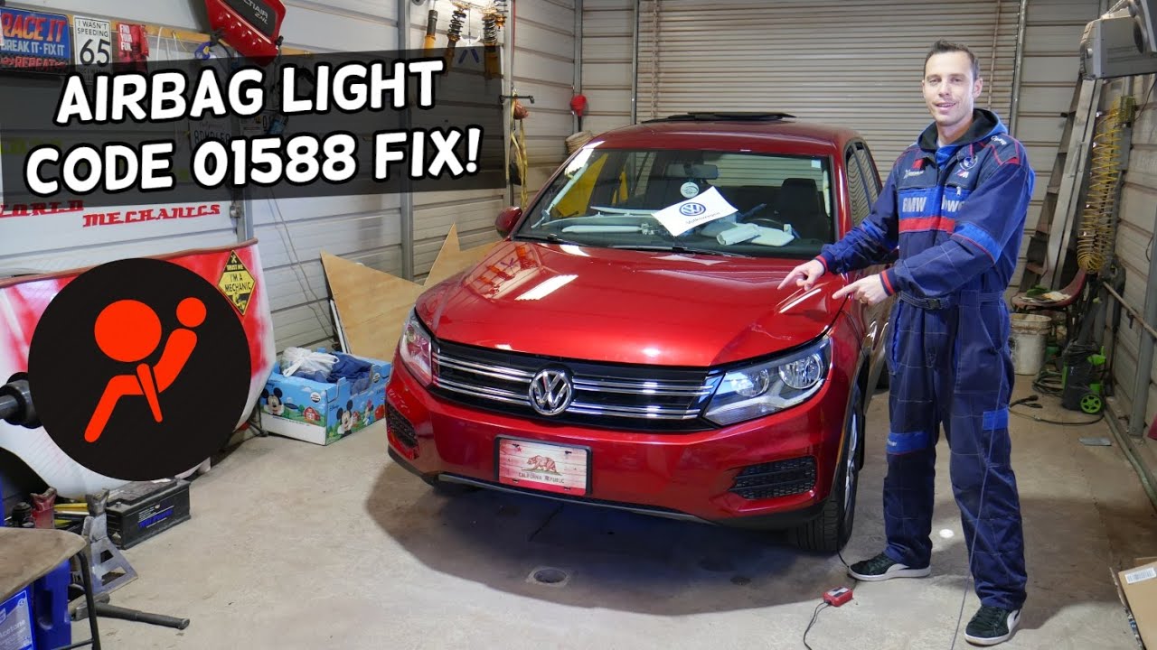 VW TIGUAN AIRBAG LIGHT ON CODE 01588, AIR BAG 01588