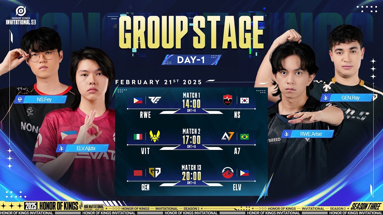 [中文] 2025王者荣耀洲际邀请赛S3小组赛第一天