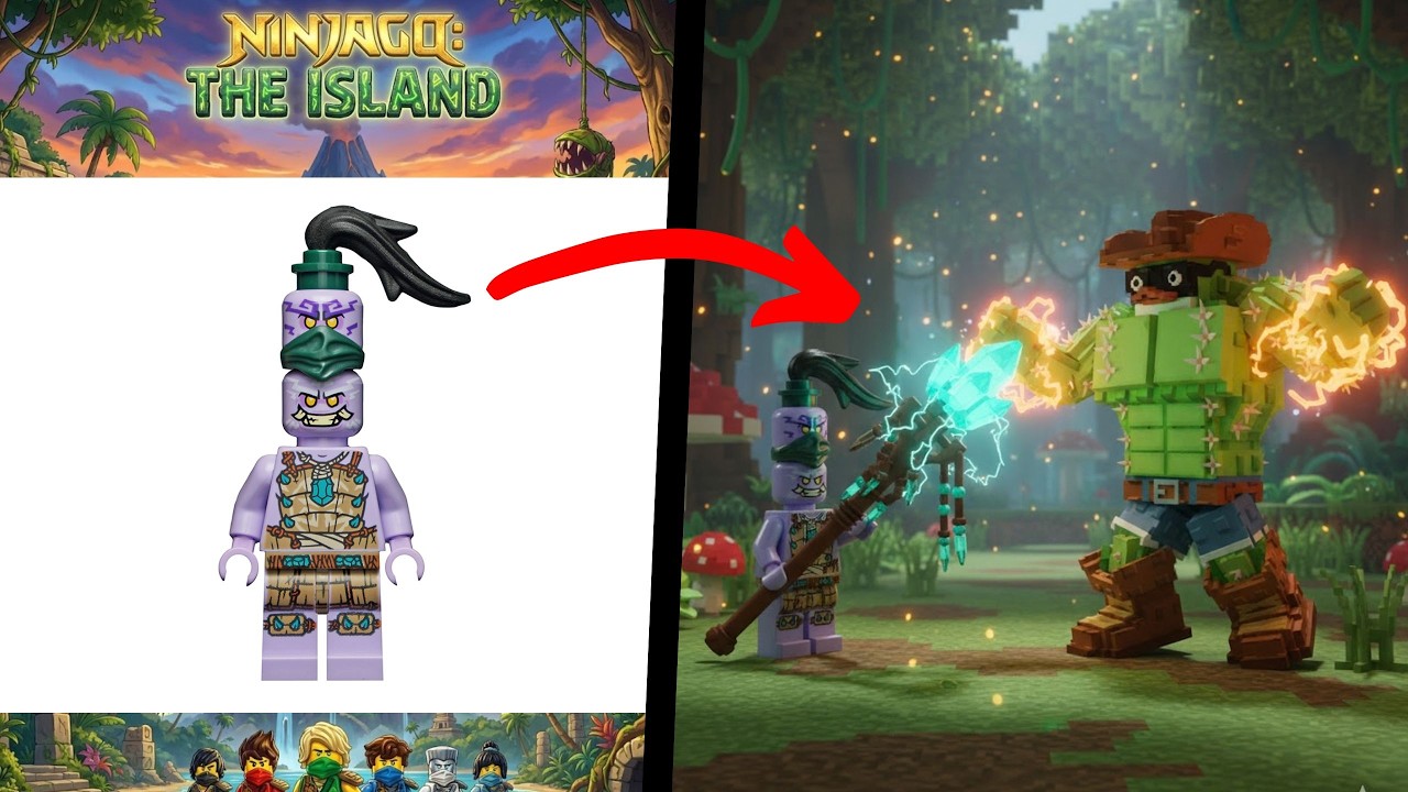 What if Lego NINJAGO: The Island TRANSFORMED into Roblox & Battled Brainrot? | Comparison