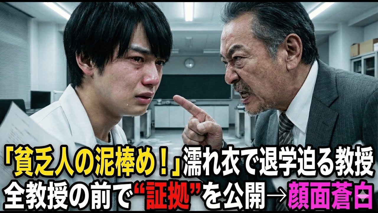 「貧乏人は泥棒だｗ」濡れ衣で退学迫る教授。「真実は権力者が決める」と笑う彼に、全教授の前で“〇〇”を聞かせた結果→顔面蒼白で…