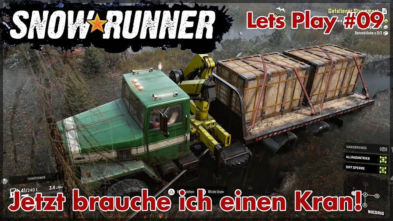 SnowRunner - Ein Kran f&uuml;r meinen Truck! Gameplay PS4 Offroad Simulation Lets Play 9 2021 Deutsch