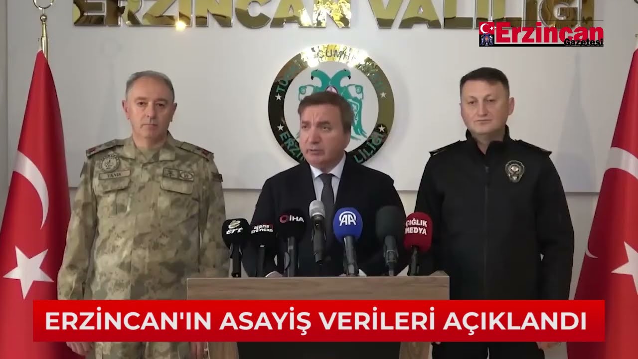 Erzincan'ın asayiş verileri açıklandı