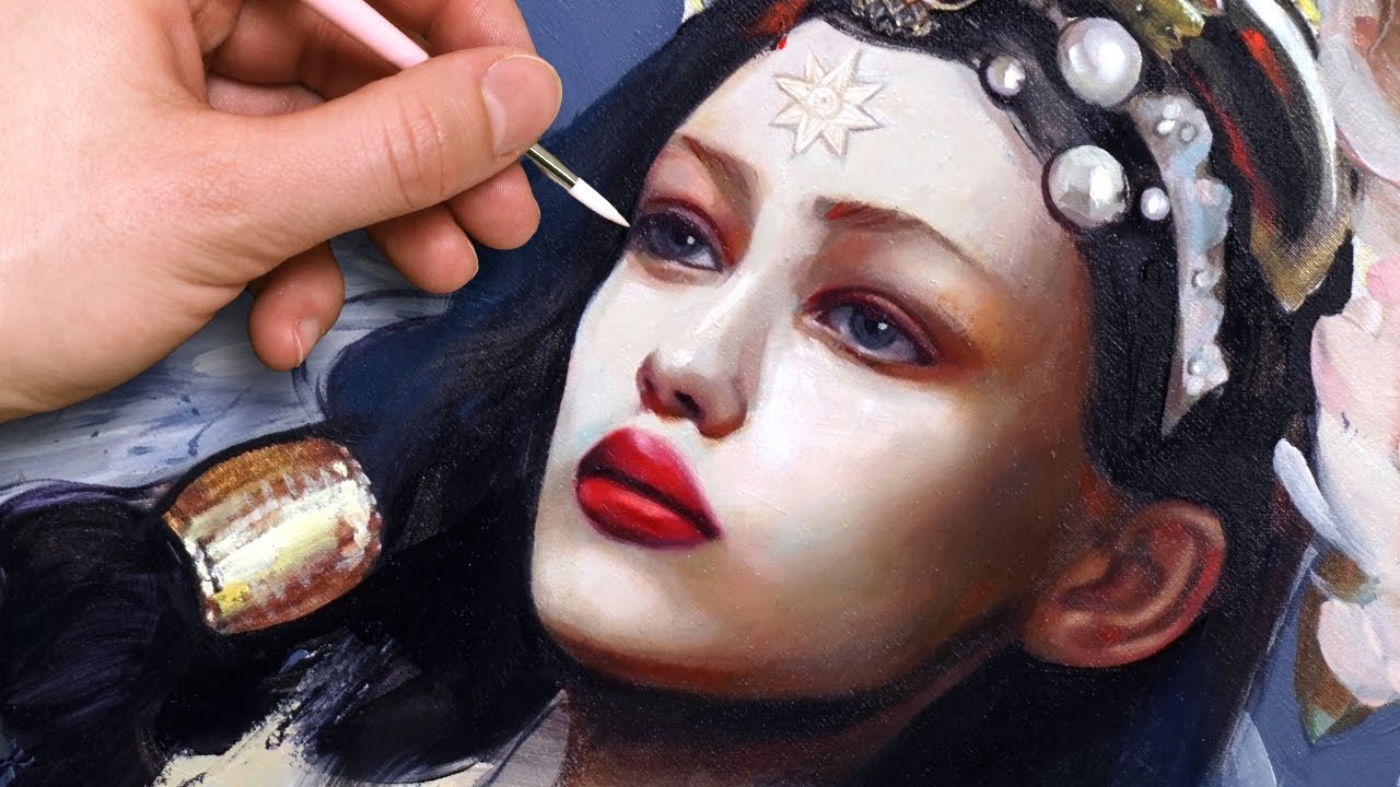 What you didn't know about this ANCIENT Sumerian Goddess! 👑  + Oil Painting Process