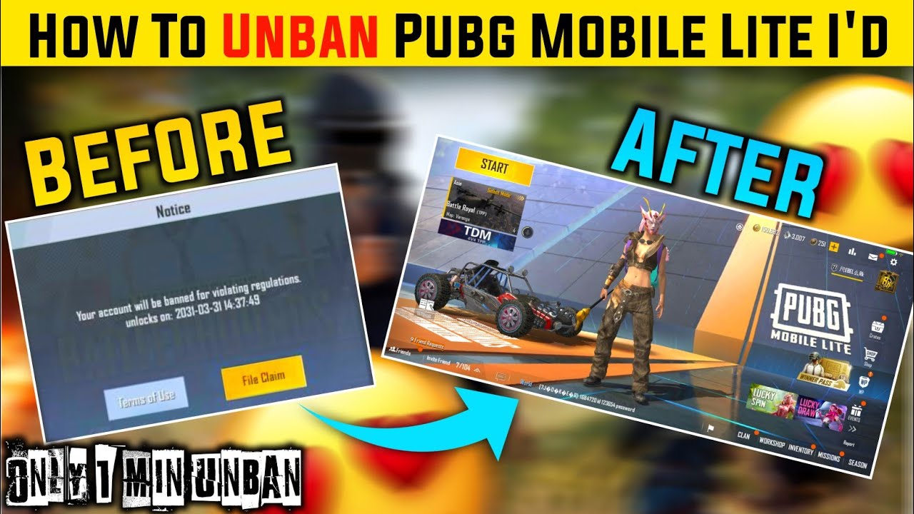 😍 Pubg Lite Ki I'D Unban Kaise Kare | How To Unban Pubg Lite I'D | Pubg Mobile Lite I'D Unban