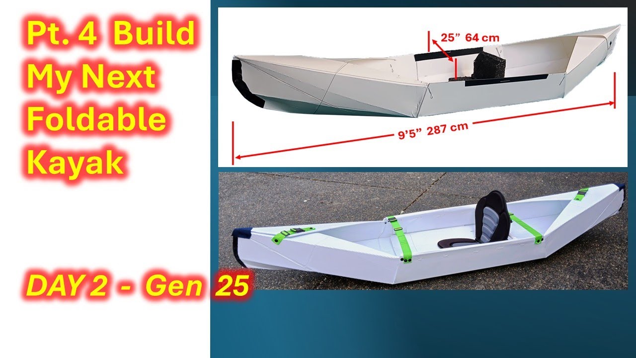 Pt 4 Build my Gen 25 foldable kayak Day 2