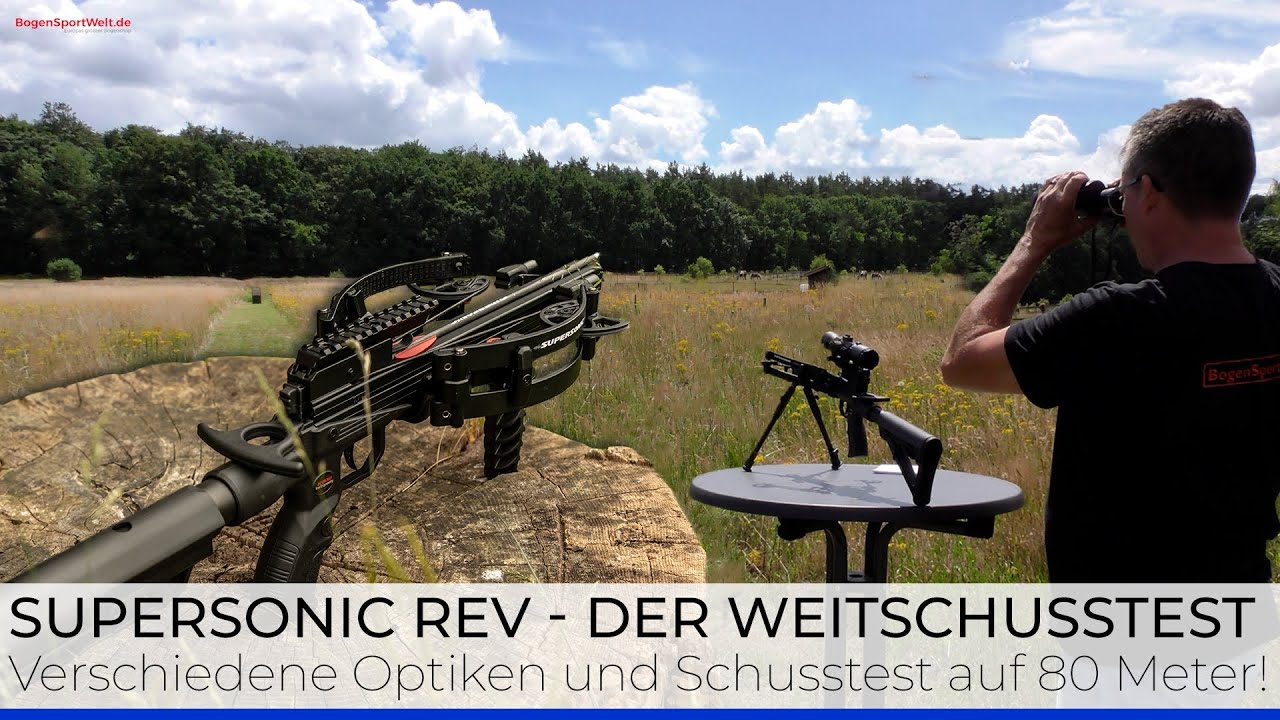 X-BOW fma Supersonic REV - Optiken mit Weitschuss-Absehen & Weitschusstest auf 80m 🎯