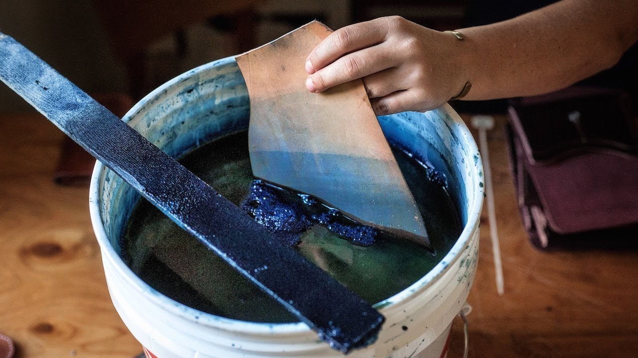 Indigo Dyed Leather