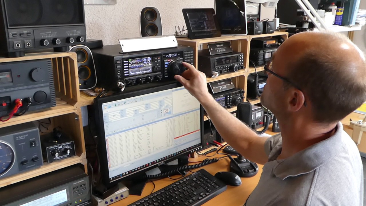 HB9NBG mit FT DX3000, EXPERT 1K, HyGain AV 620 in einigen 20m-USA-DX, 4.März 2017