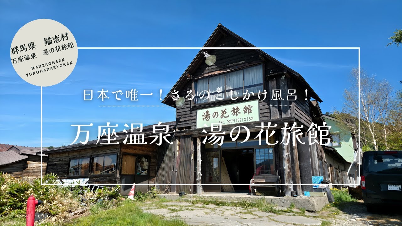 日本で唯一のさるのこしかけ風呂！万座温泉湯の花旅館