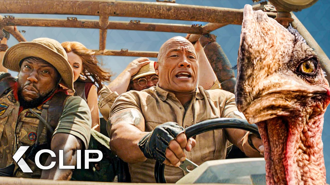 The EPIC Ostrich Chase Scene - JUMANJI: The Next Level Clip (2019) The Rock, Kevin Hart