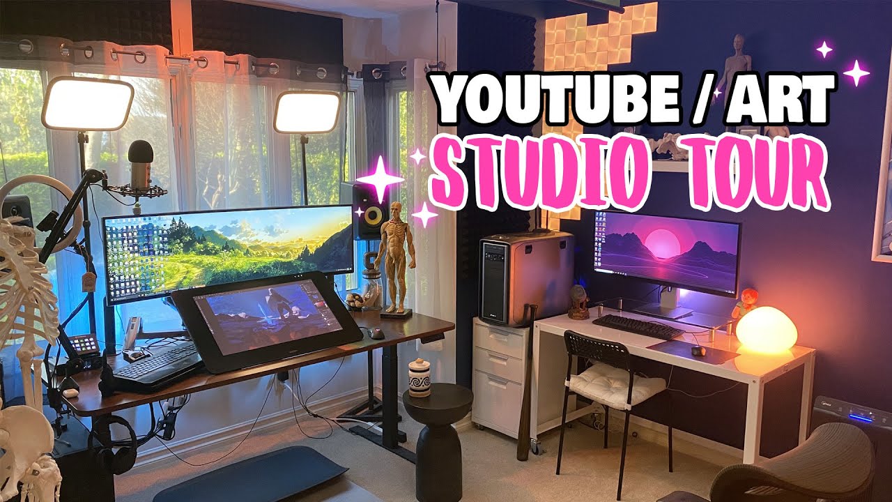 🎥 ART/YOUTUBE STUDIO TOUR (professional artist)