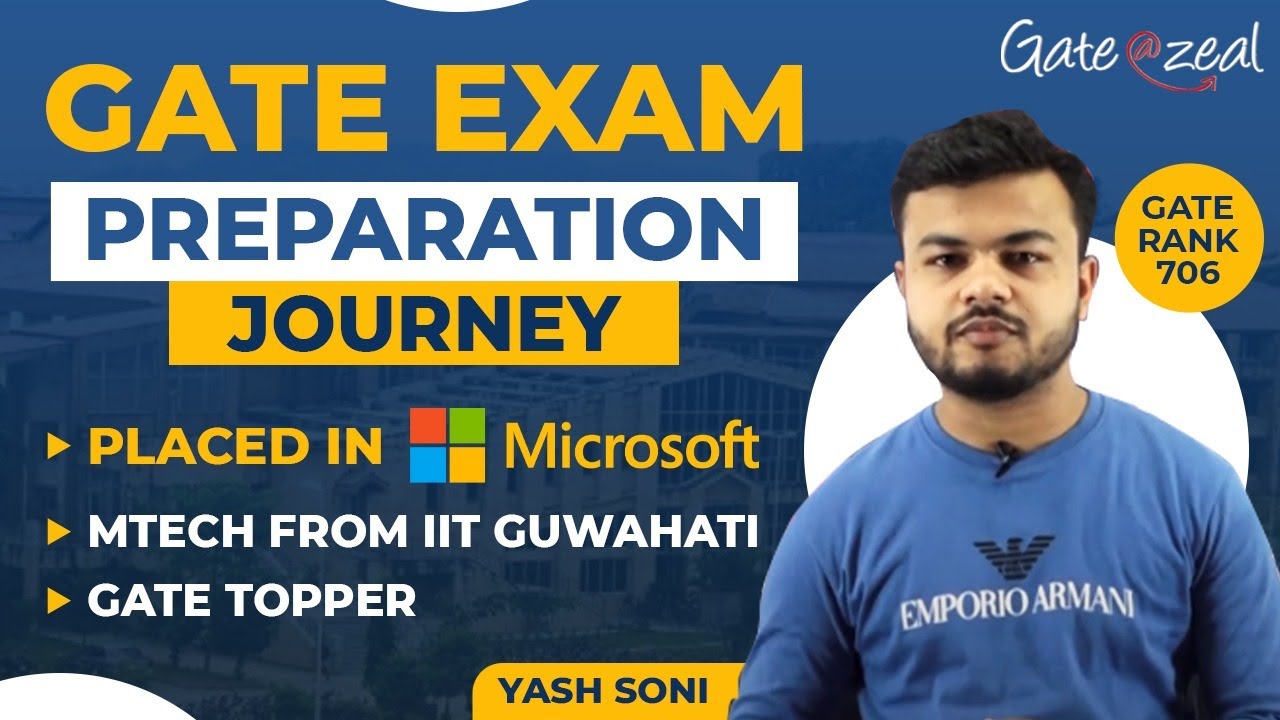 Gate Exam Preparation Journey | Gate Motivation | Yash Soni | Gate Topper | Gate at Zeal