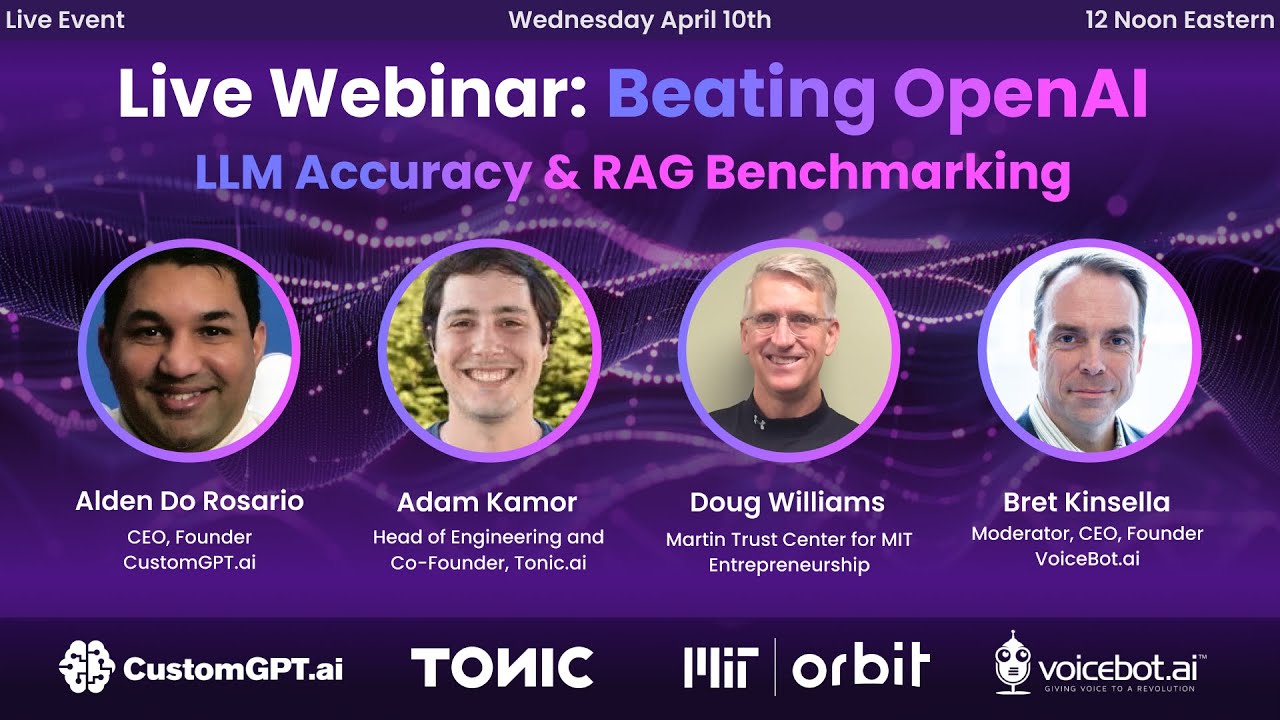 Beating OpenAI - LLM Accuracy & No Code RAG with CustomGPT ai, Tonic and MIT