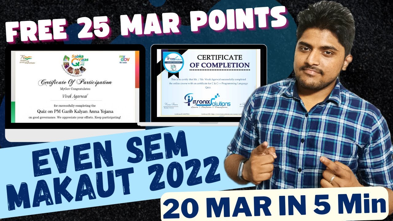 Free Mar points MAKAUT even semester 2022 | 25 Mar Points
