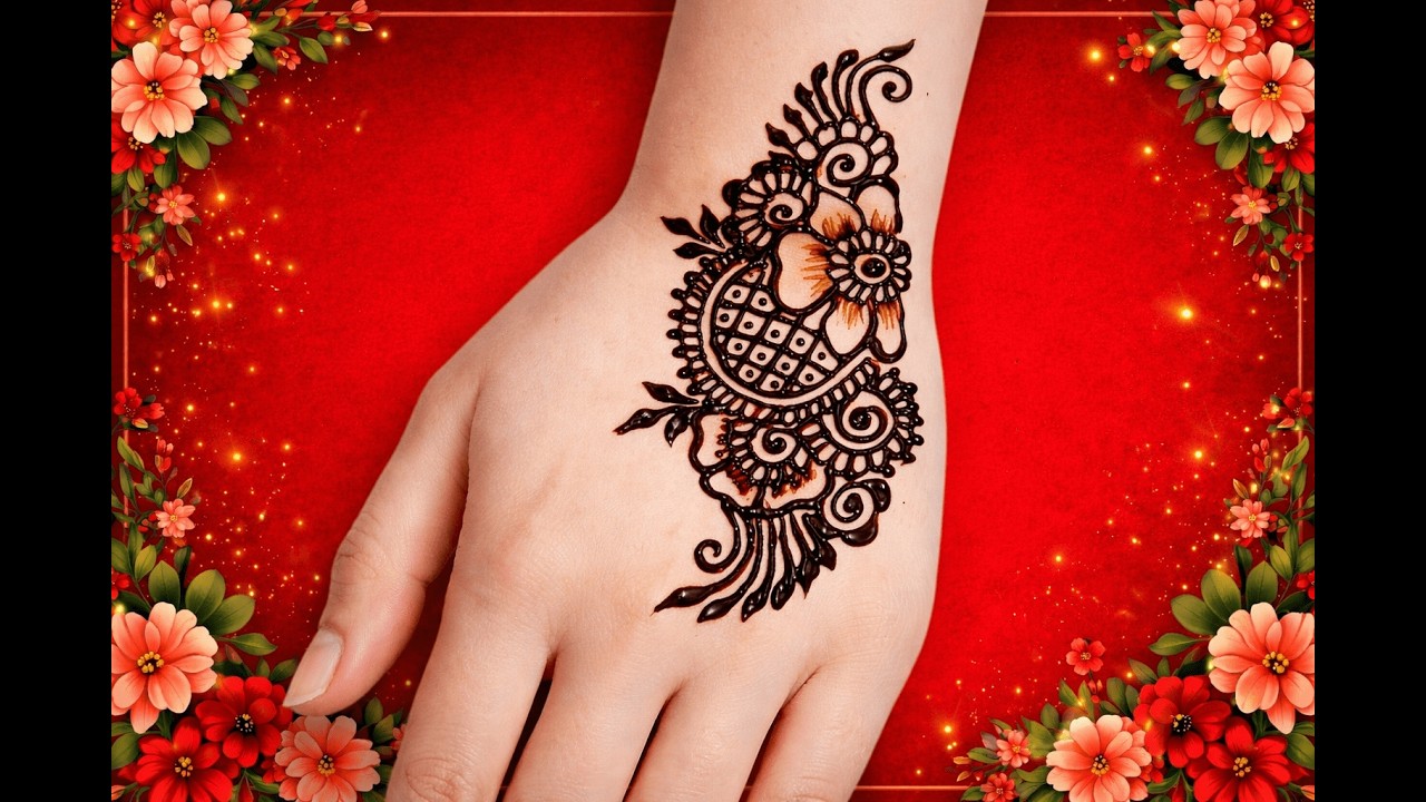 #DIYMehndi#CreativeHennaSimple and easy mehndi design for beginners