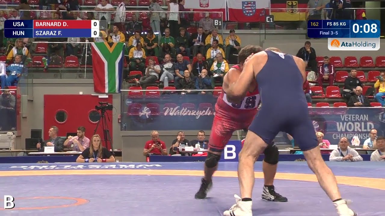 BRONZE FS - 85 kg: F. SZARAZ (HUN) df. D. BARNARD (USA) by FALL, 4-0