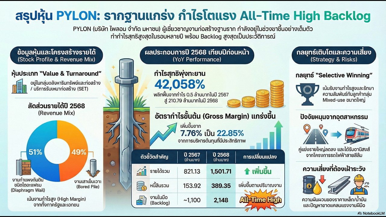 สรุปผลประกอบการหุ้น PYLON คาดการณ์ว่าปี 2569 จะเป็น ปีทองของธุรกิจ