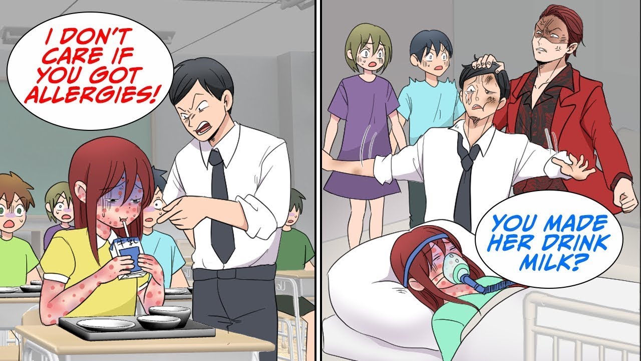 I was allergic to milk, but my teacher forced me to drink it… But then… [Manga Dub]