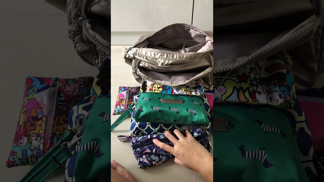 Kipling Gabbie Packing video with Kipling and Jujube pouches (No audio)