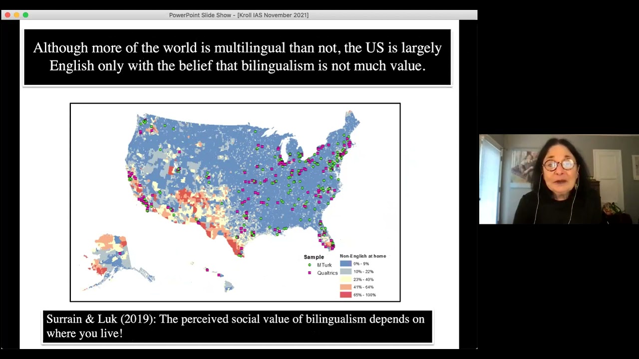 IAS Lecture by Judith F.  Kroll  - Two sides of bilingualism - A lens to the cognitive neuroscience