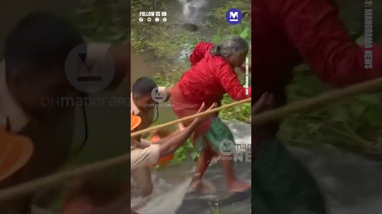 Four rescued from Palakkad's Chittoor river after sudden rise in waterflow  #onmanorama
