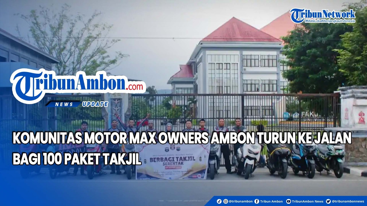 Komunitas Motor Max Owners Ambon Turun ke Jalan Bagi 100 Paket Takjil