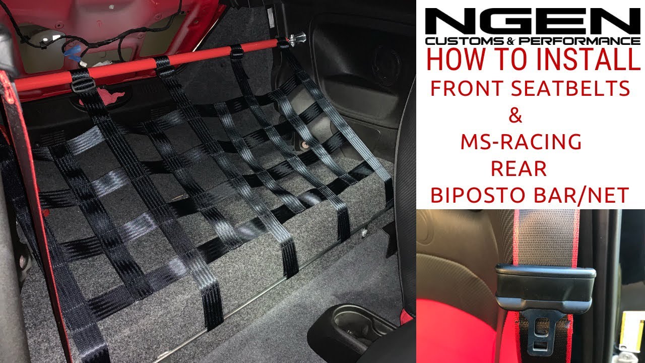 Комплект MS-RACING BIPOSTO и ПЛАНЕТАРНЫЕ ПЕРЕДНИЕ РЕМНИ БЕЗОПАСНОСТИ Установка на Fiat 500 Abarth...