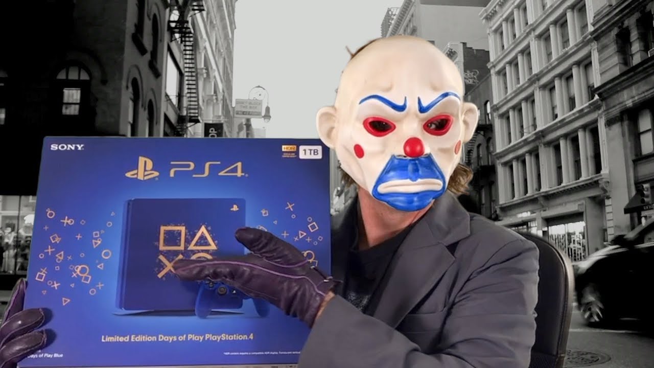 Sony PlayStation 4 1TB Slim Days of Play Limited Edition Blue: PS4 DAYS OF PLAY unboxing: the joker