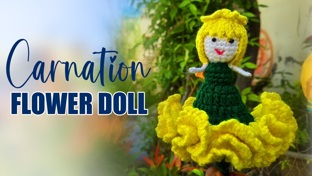 CARNATION FLOWER DOLL || WOOL FLOWER DOLL #carnationflower #vayyaraibhamaflower #wooldoll #woolitems