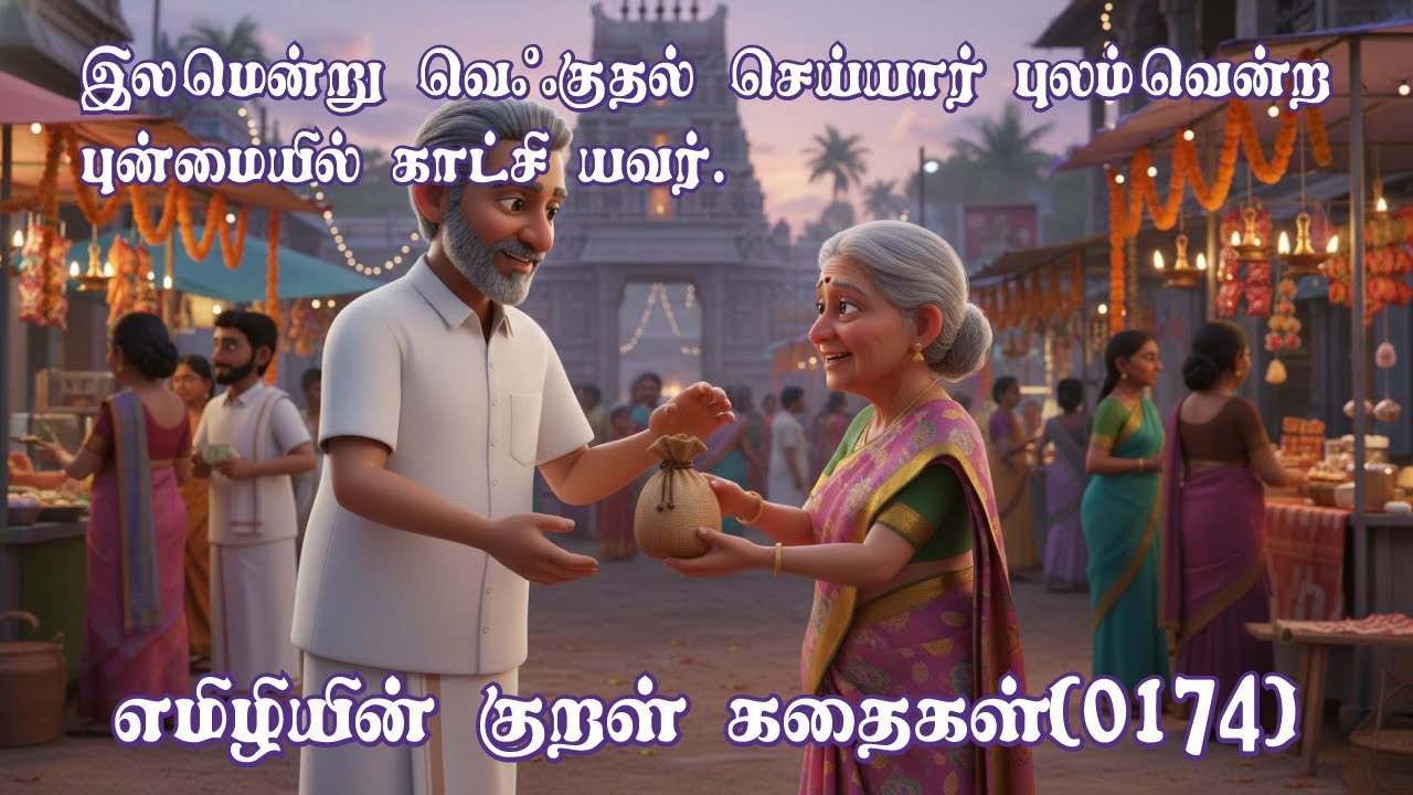 Emilyin Kural 0174 எமிலியின் குறள்: இலமென்று வெஃகுதல் செய்யார் புலம்வென்ற புன்மையில் காட்சி யவர்.