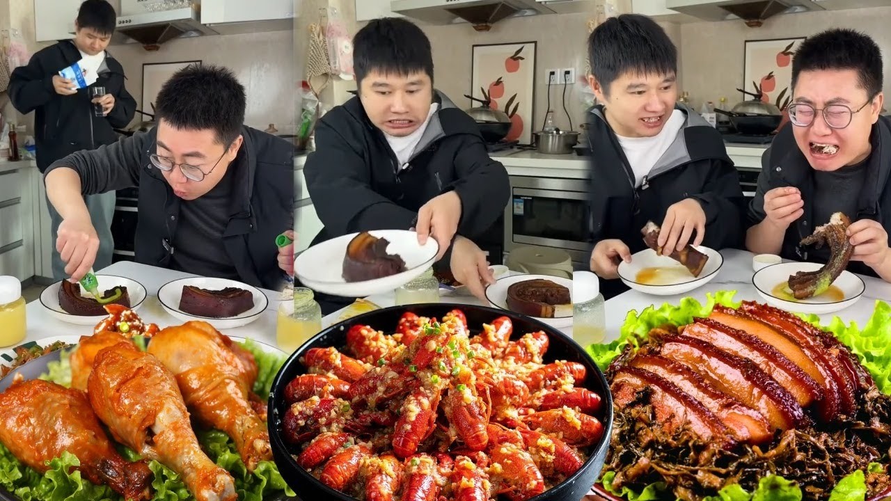 The silly older brother wanted his younger brother to eat braised pork with wasabi.