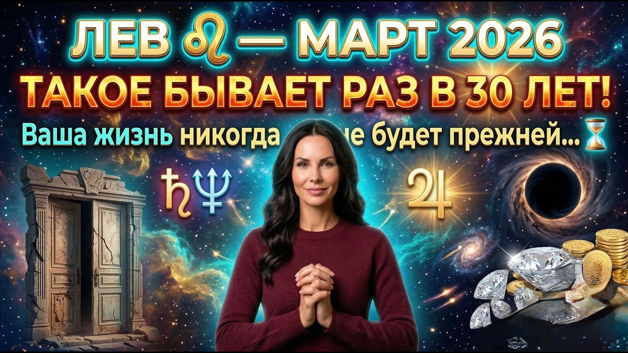 ЛЕВ — МАРТ 2026: ТАКОЕ БЫВАЕТ РАЗ В 30 ЛЕТ! 🌌 Ваша жизнь никогда не будет прежней...