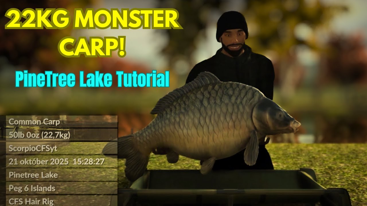 22KG Carp | Tutorial at PineTree Lake 🎣 | Carp Fishing Simulator Guide & Tips