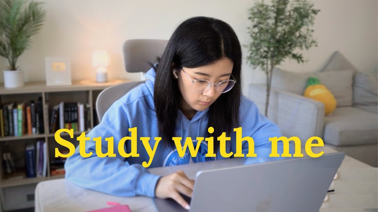 1HR STUDY WITH ME | ☔ Deep work, real time/real sound