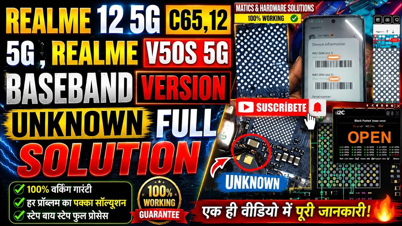 Realme 12 5G basbend version unknown#realme12x5g #realmec655g #networkproblem #deadmobilesolution 