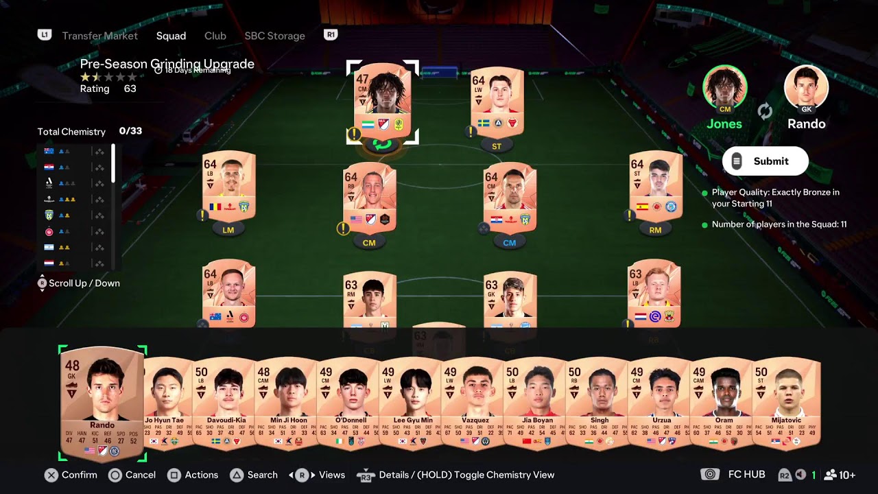 FC25 pre season challenge 6 R9 Nazario
