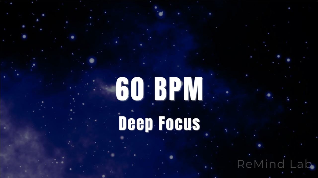 60 BPM Deep Work – Silent Alertness | Focus Music for Study (1 Hour)