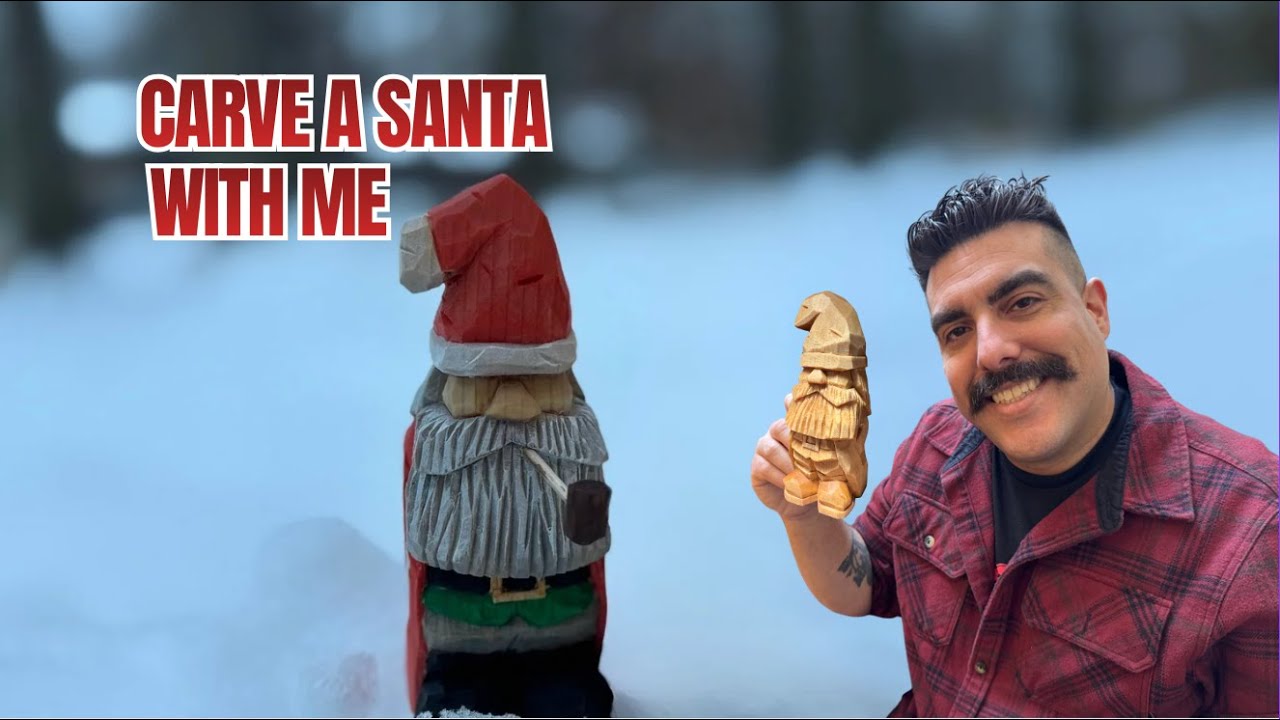 How to Carve a Santa 🎅 | Carve With Me – Simple & Relaxing Wood Carving