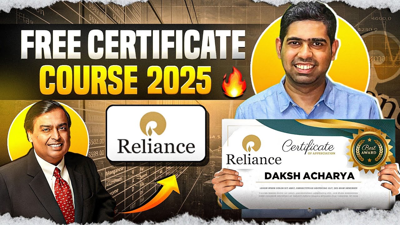 Free Certificate Course by Reliance |Short term courses | Free Certificate Course Online 2025