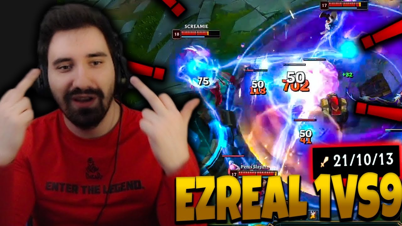 STARAM SIĘ WYCARROWAĆ MAŁPISZONY KTÓRE TRAFIŁEM W GOLDZIE *EZREAL 1V9* [ POŁOWA KILLI TEAMU XD ]