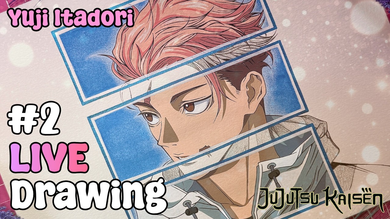 Coloring Yuji Itadori ❤️ JJK Fanart 🔥 SUPER CHILL Art Stream