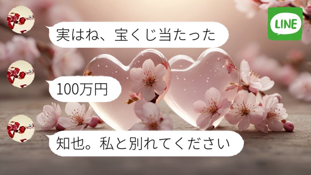 【LINE】宝くじ当選で別れを告げた彼女→彼氏の年収を知った女の手のひら返しが面白すぎｗ