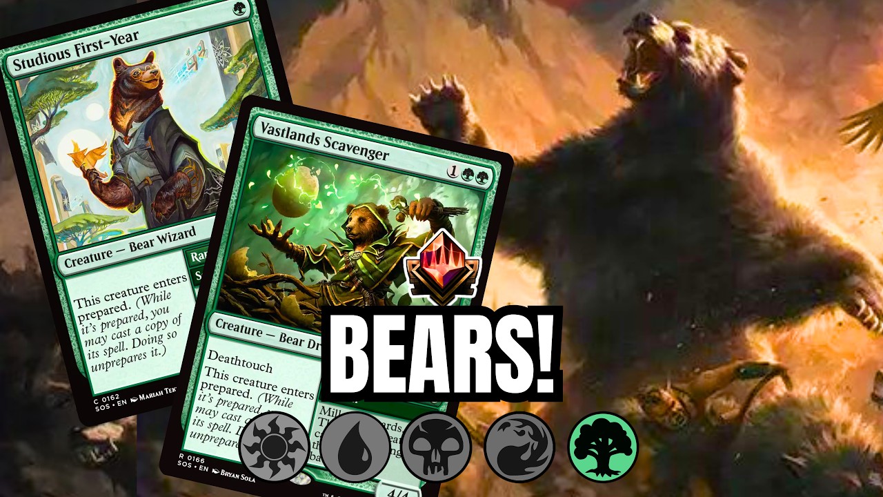 New Legendary Bear Is BUSTED! | MTG Arena Standard Mythic Ranked Mono Green