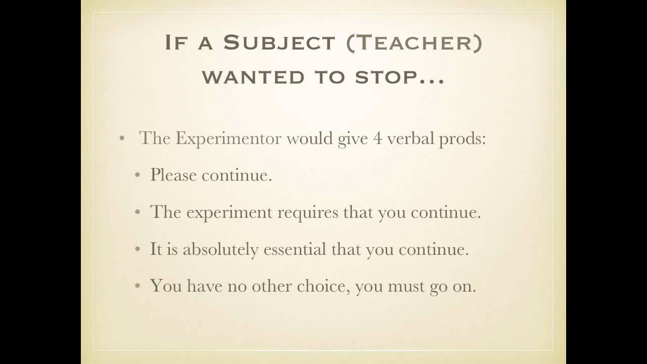 Milgram Obedience Experiment Lecture